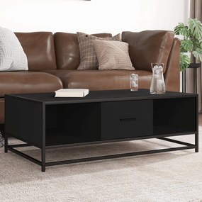 Mesa de centro 100x57x35 cm derivados de madeira/metal preto