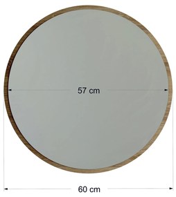 Espelho A706 – Nogueira – 60x60 cm