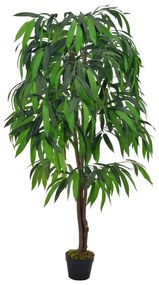 vidaXL Planta mangueira artificial com vaso verde 140 cm
