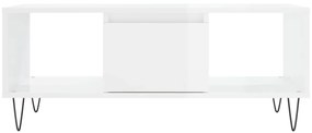 Mesa de centro 90x50x36,5 cm derivados madeira branco brilhante