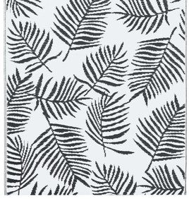 Tapete de exterior 120x180 cm ARAKIL PP branco e preto