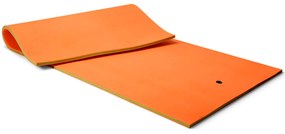 Tapete água flutuante resistente a rasgos de espuma XPE de 3 camadas para relaxamento piscina, rio, praia 355 x 183 x 3,5 cm Laranja