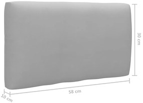 6 pcs conj. lounge paletes c/ almofadões pinho impregnado cinza