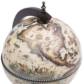 Garrafeira de mesa em forma de globo madeira de eucalipto branco