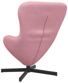 Cadeira de Ovo vidaXL Veludo Rosa
