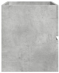 Armário lavatório 100x38,5x45 cm contraplacado cinzento cimento