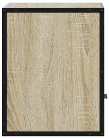 Mesas de cabeceira de parede 2 pcs 40x31x39,5cm carvalho sonoma