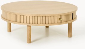 Mesa de centro com frente canelada Calary, Ø 80 cm