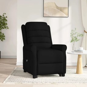 vidaXL Poltrona elevatória couro artificial preto