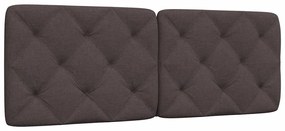 vidaXL Almofadão de cabeceira 120 cm tecido castanho-escuro