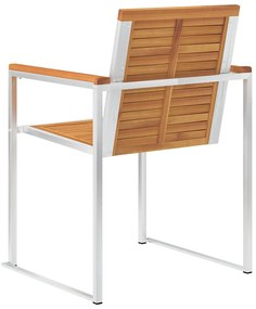 Cadeiras de jardim c/ almofadões 4 pcs madeira de acácia maciça