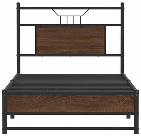 Estrutura cama s/ colchão derivados madeira carvalho castanho