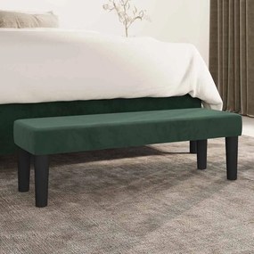 vidaXL Banco 100x30x30 cm veludo verde-escuro