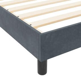 Cama vidaXL Cinza Escuro 80x200 cm Veludo