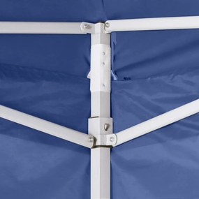 Tenda dobrável profissional festas 4 paredes 2x2 m aço azul