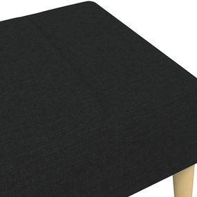 Apoio de pés 77x55x31 cm tecido preto