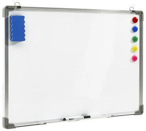 Quadro de escrita magnético 90x60 cm aço branco