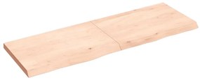 Prateleira de parede 120x40x(2-4)cm carvalho maciço não tratado