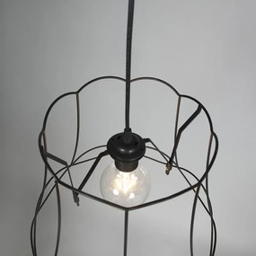 Abajur de metal preto 40/31 - Estrutura Granny Retro