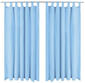 vidaXL Cortinas de cetim com presilhas 2 pcs 140x175 cm turquesa