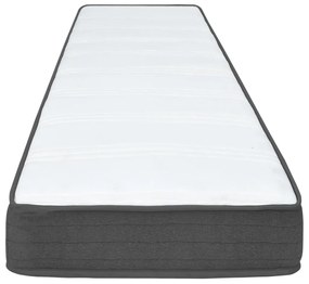 Cama boxspring 120x200 cm tecido cinzento-escuro
