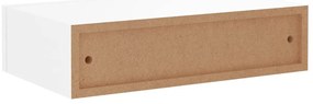 Prateleiras de parede com gavetas 2pcs MDF 40x23,5x10 cm branco