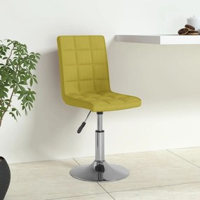 vidaXL Cadeiras de jantar giratórias 6 pcs tecido verde