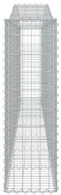 Cestos gabião arqueados 9pcs 400x30x100/120cm ferro galvanizado