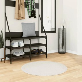 vidaXL Tapete de pelo curto OVIEDO Ø 80 cm creme