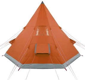 Tenda de campismo tipi para 4 pessoas impermeável laranja
