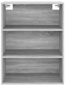 Armário de parede suspenso 69,5x32,5x90 cm Gray Sonoma