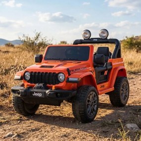 JIPE elétrico para Crianças Jeep Wrangler Rubicon LIFT  24V 4x4, Rodas de espuma EVA Laranja