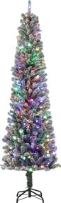 HOMCOM Árvore de Natal 225 cm Árvore de Natal Artificial com 220 Luzes LED de Duas Cores 519 Ramos e Suporte de Aço  Verde | Aosom Portugal