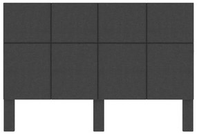 Cabeceira de cama 160x200 cm tecido cinzento-escuro