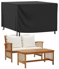 Capa p/ mobiliário jardim 135x135x90 cm impermeável 420D preto