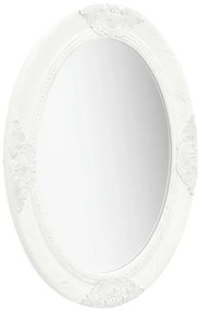 Espelho de parede estilo barroco 50x70 cm branco