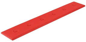 Painel parede 12 pcs 90x15 cm couro artificial 1,62 m² vermelho