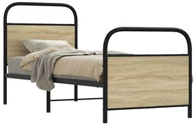 vidaXL Estrutura cama s/ colchão derivados de madeira carvalho sonoma