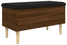 Banco arrumação 82x42x46 cm derivados madeira carvalho castanho