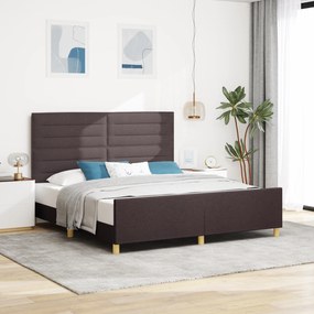 Cama vidaXL Castanho 180x200 cm Tecido