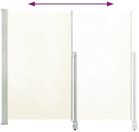 Toldo lateral retrátil para pátio 160x300 cm creme