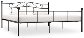 Estrutura de cama em metal 180x200 cm preto