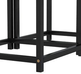 Mesas de centro 2 pcs MDF preto e amarelo