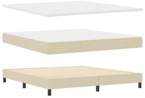 Cama Box com Colchão &amp; LED Creme 180x200 cm Tecido