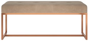 Banco 110x36x45 cm veludo bege