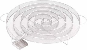 vidaXL Gerador de fumo frio redondo 33,5 cm aço inoxidável