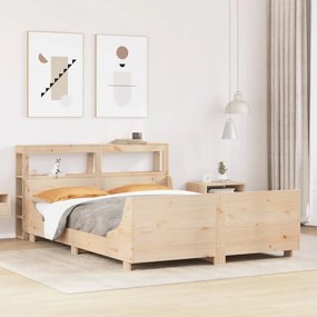 vidaXL Cama sem colchão 120x200 cm madeira de pinho maciça