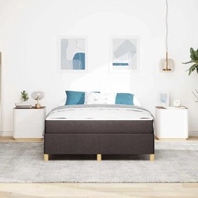 Cama Box Outros Marrom Escuro e Branco 140 x 200 cm tecido