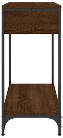 Mesa consola 75x34,5x75 cm derivados madeira carvalho castanho