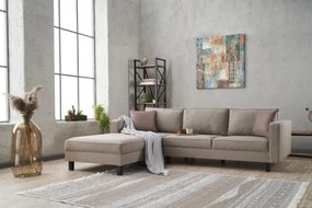 Sofá de Canto Kale – Creme – 258x83x181 cm
